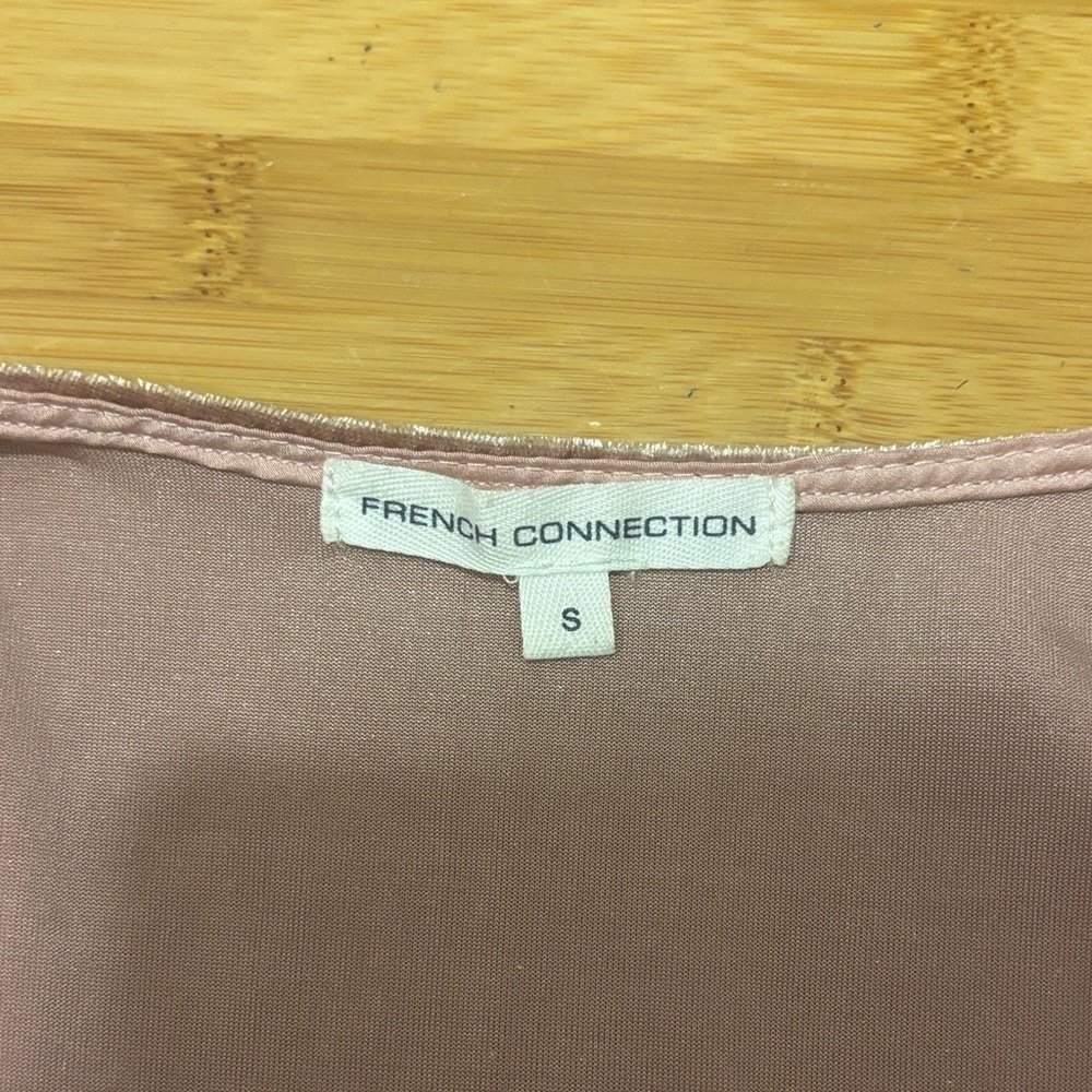 French Connection Velvet Mini Dress in Rose Gold - Picture 3 of 4